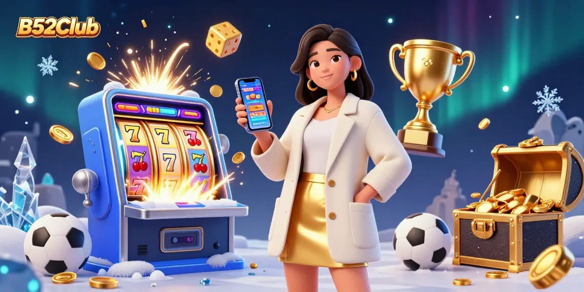 Engage with B52Club's dynamic gaming experience featuring vibrant casino elements and sports betting action.