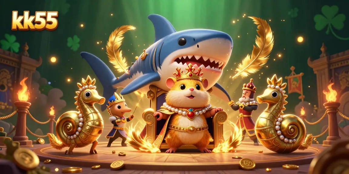 kk55 invites players to engage with dynamic gaming action and vibrant casino elements in a stunning scene.