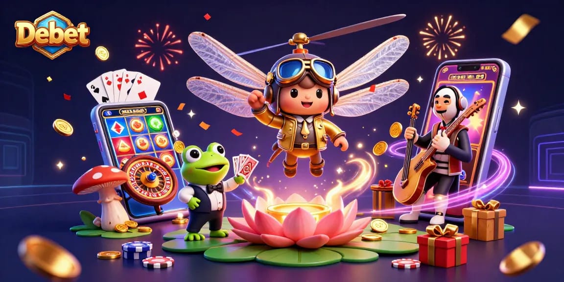 Experience thrilling games at Debet with colorful slots, dazzling cards, and lively entertainment.