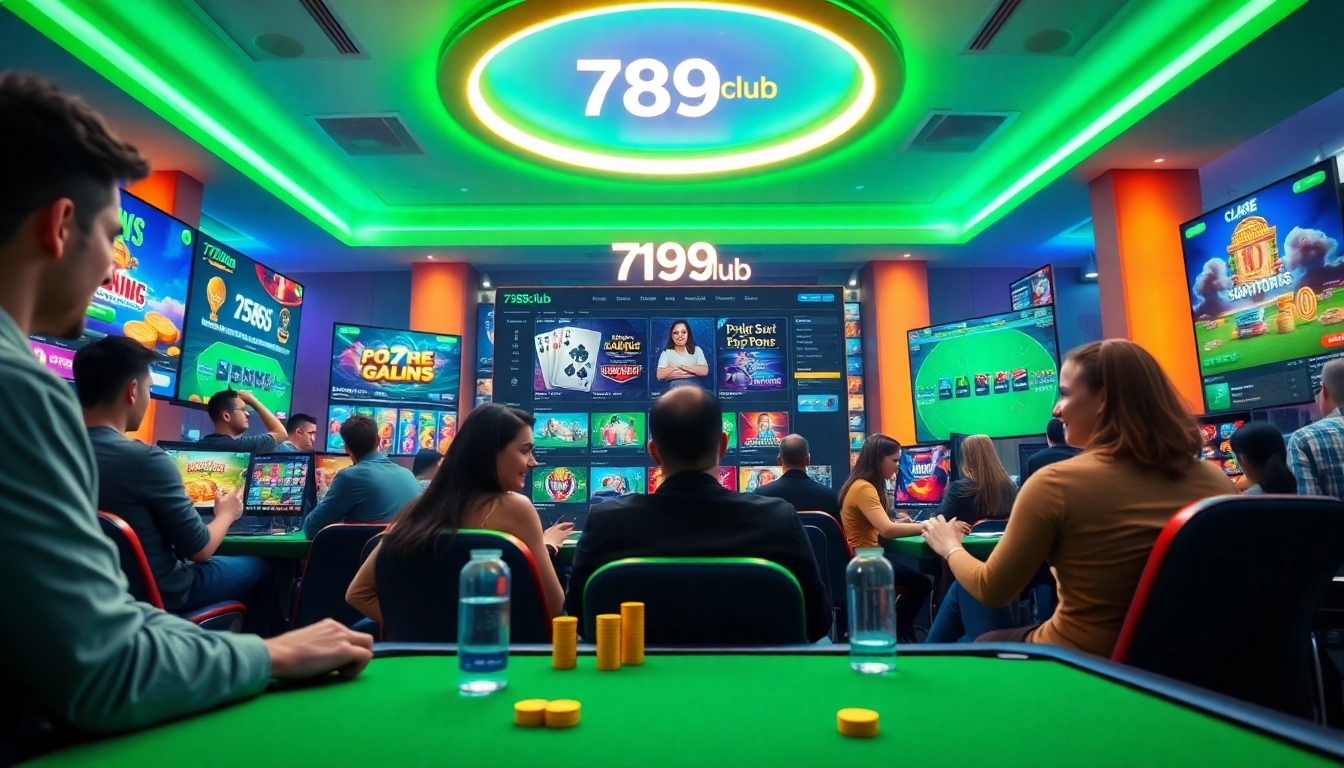 Exciting gaming experience at 789club featuring diverse players enjoying online casino games.