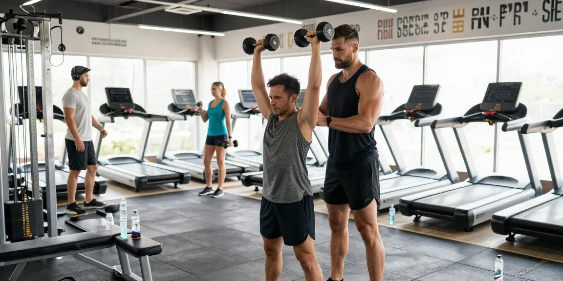 Training in de Unique Pharma Shop met sporters en personal trainers in actie.