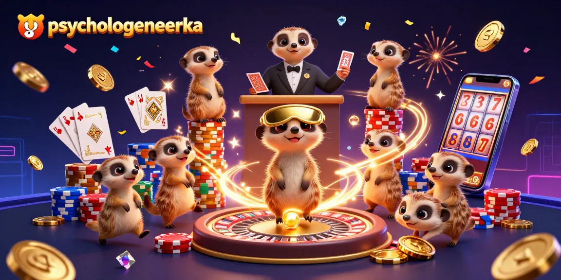 Engage with the thrilling atmosphere of psychologeneureka as meerkats run a vibrant casino operation.
