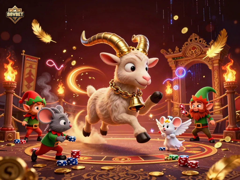 Experience engaging gameplay at 88VBET with festive characters in a vibrant casino atmosphere.