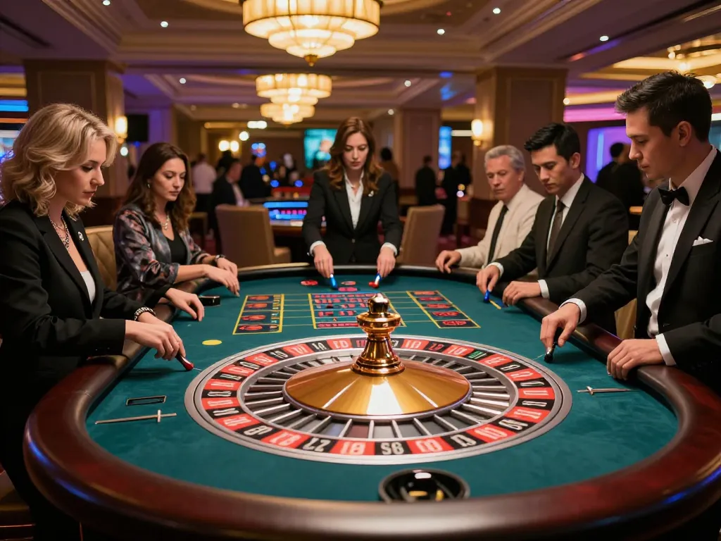 Players engaging at the roulette table showcasing the thrill of tx 88 betting in a luxurious casino atmosphere