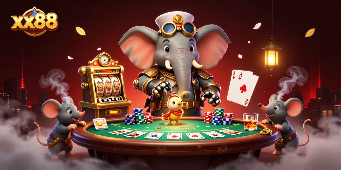 Experience excitement at xx88 with a steampunk engineer and slot machine in action!