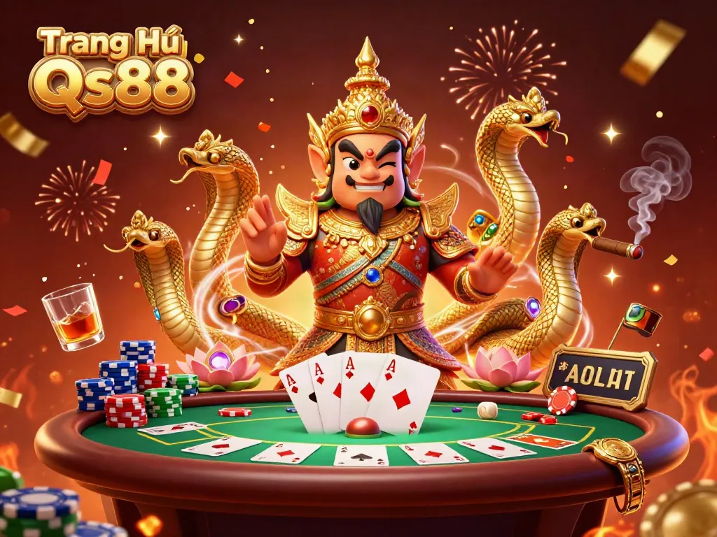 Experience dynamic action at Trang Chủ Qs88 with vibrant gaming elements and mythical guardians.