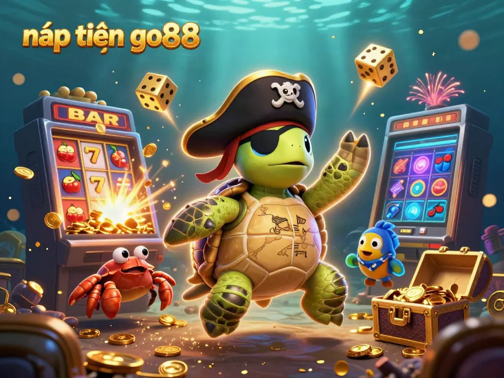 Players nạp tiền go88 with vibrant 3D casino elements and underwater treasures.