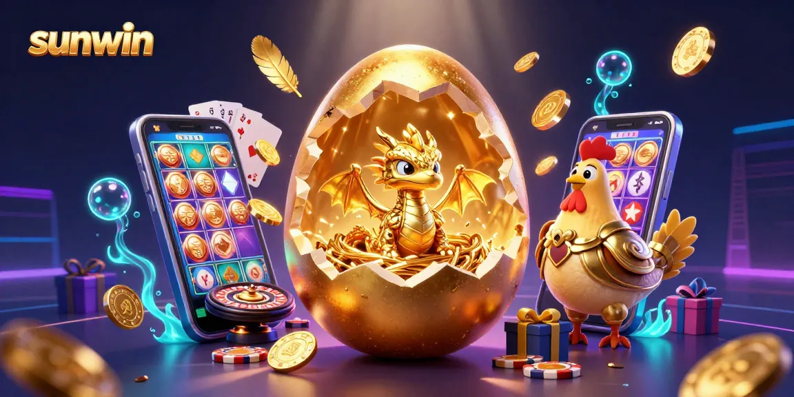 Win big with sunwin's colorful slot game featuring a golden dragon and poker chips!