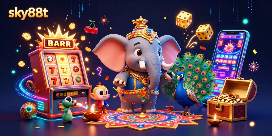 sky88t players exploring vibrant casino scenes with festive elements and winning potential