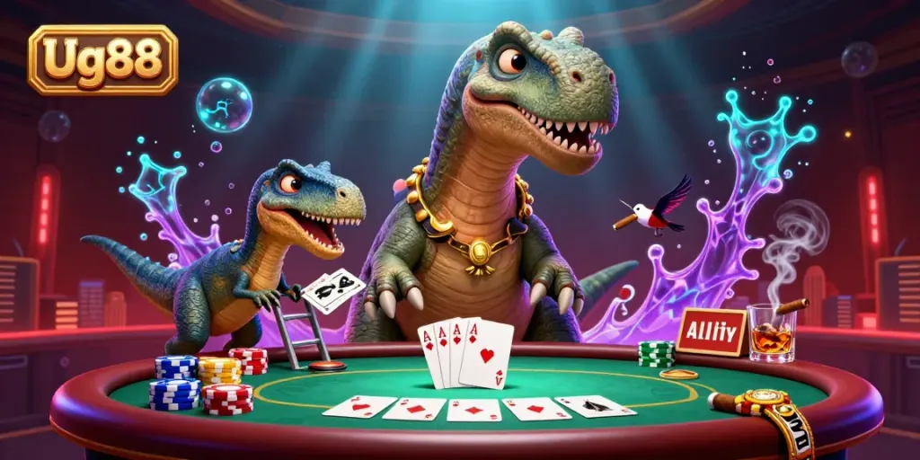 Experience thrilling casino action on Ug88 with dynamic game elements in a vibrant 3D scene.