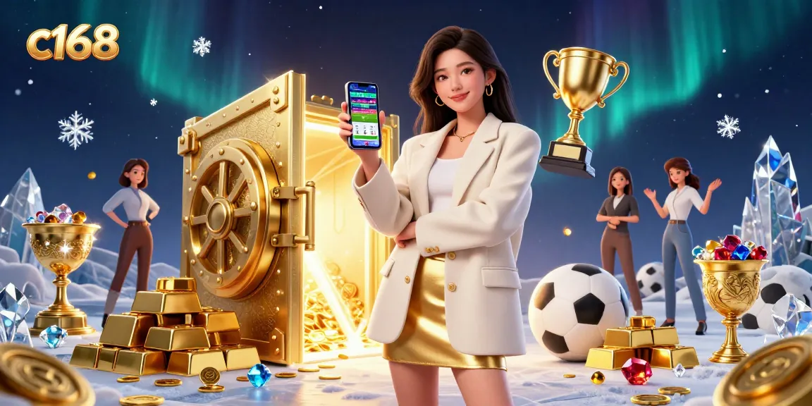 c168 sports betting app illustrated with vibrant 3D graphics showcasing casino elements