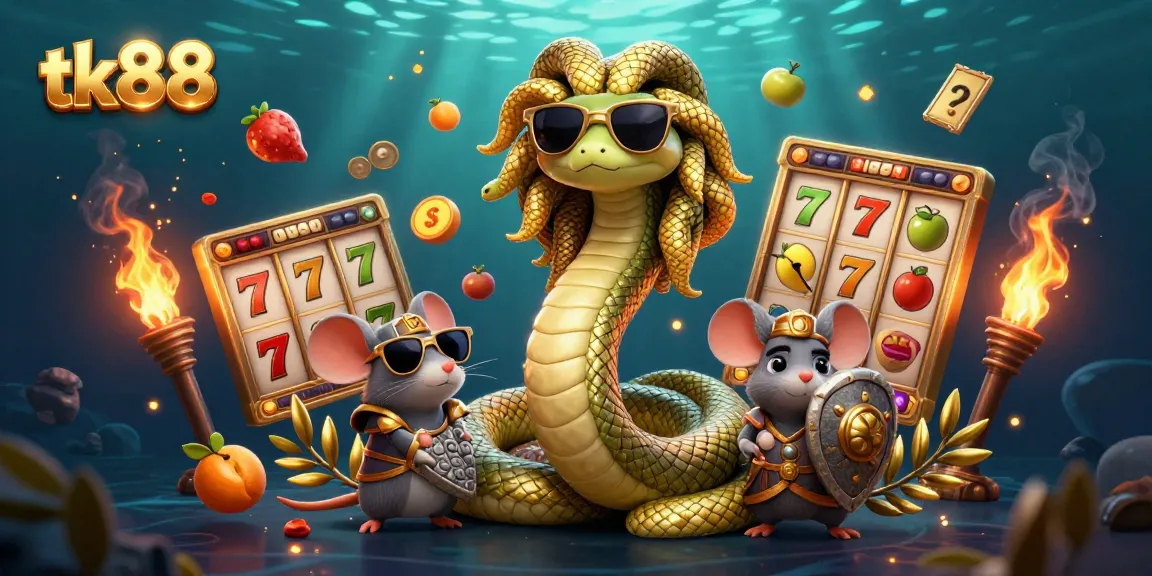 Spin the slots at tk88 and experience colorful jackpots in a lively casino scene.