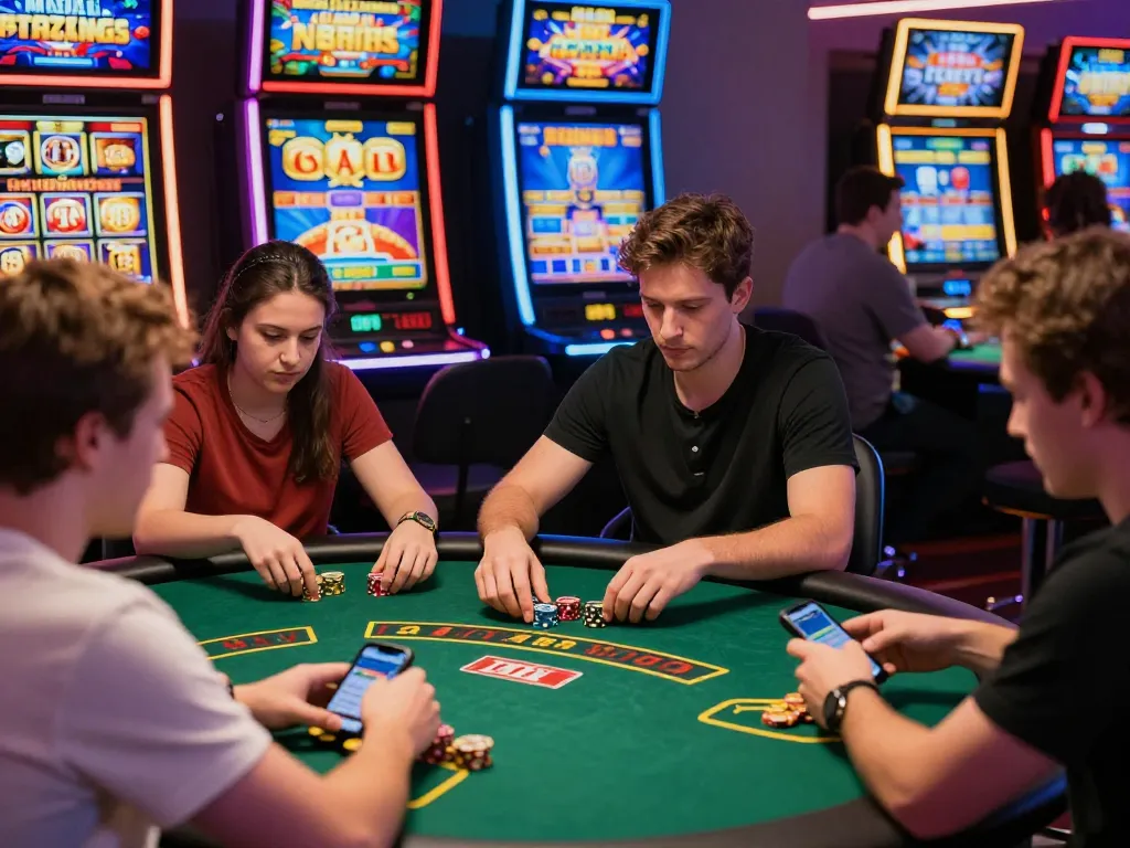 Engaging online gaming experience at https://luck8g.net featuring players enjoying diverse games, capturing excitement and thrill
