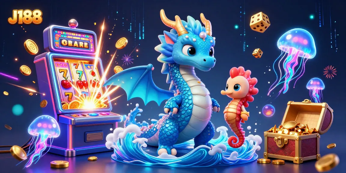 Experience the excitement of J188 with a vibrant illustration featuring winning moments and casino thrills.