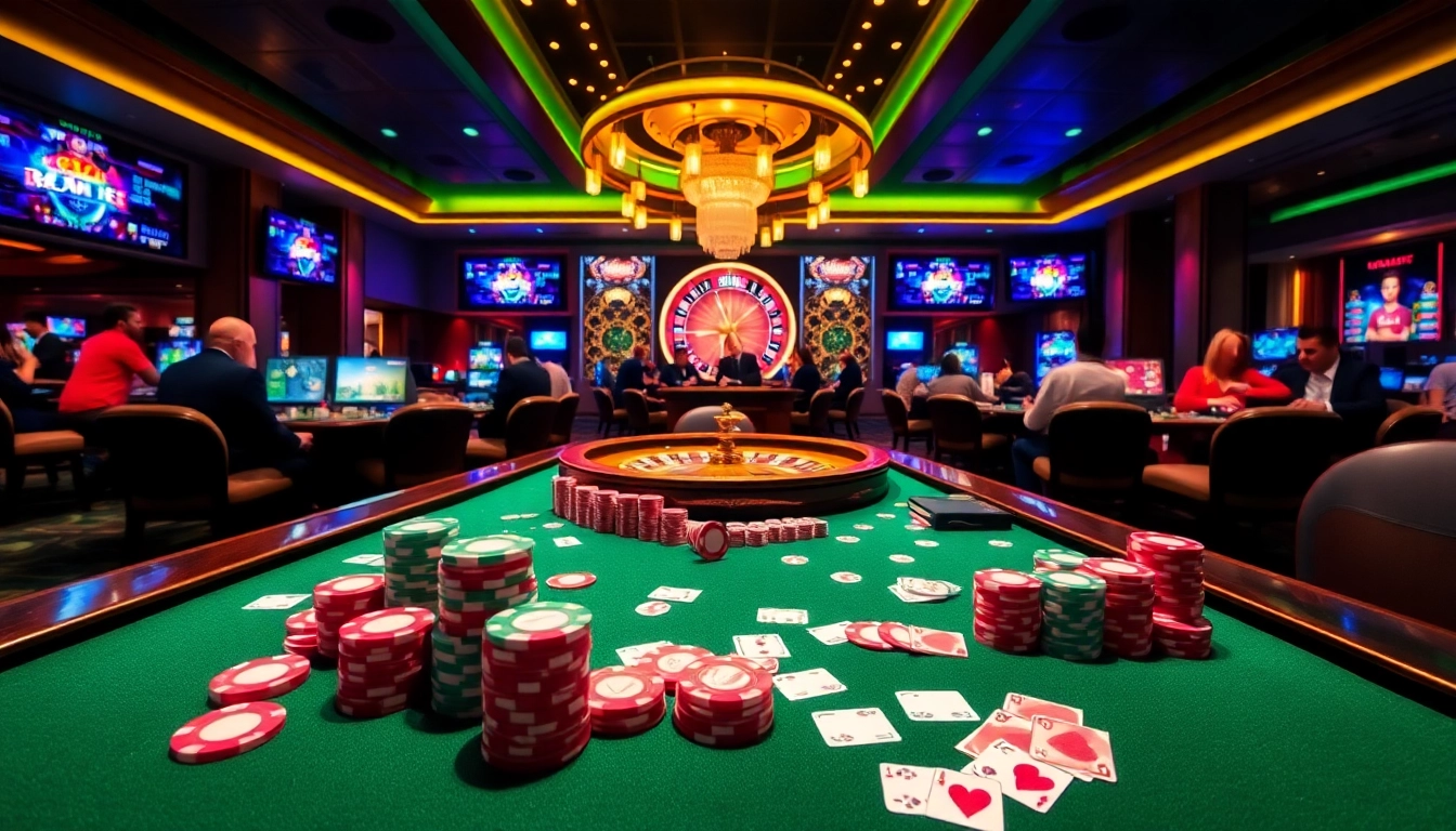 Experience the thrill of gambling with https://78win.id/ at a luxurious casino setting filled with excitement.