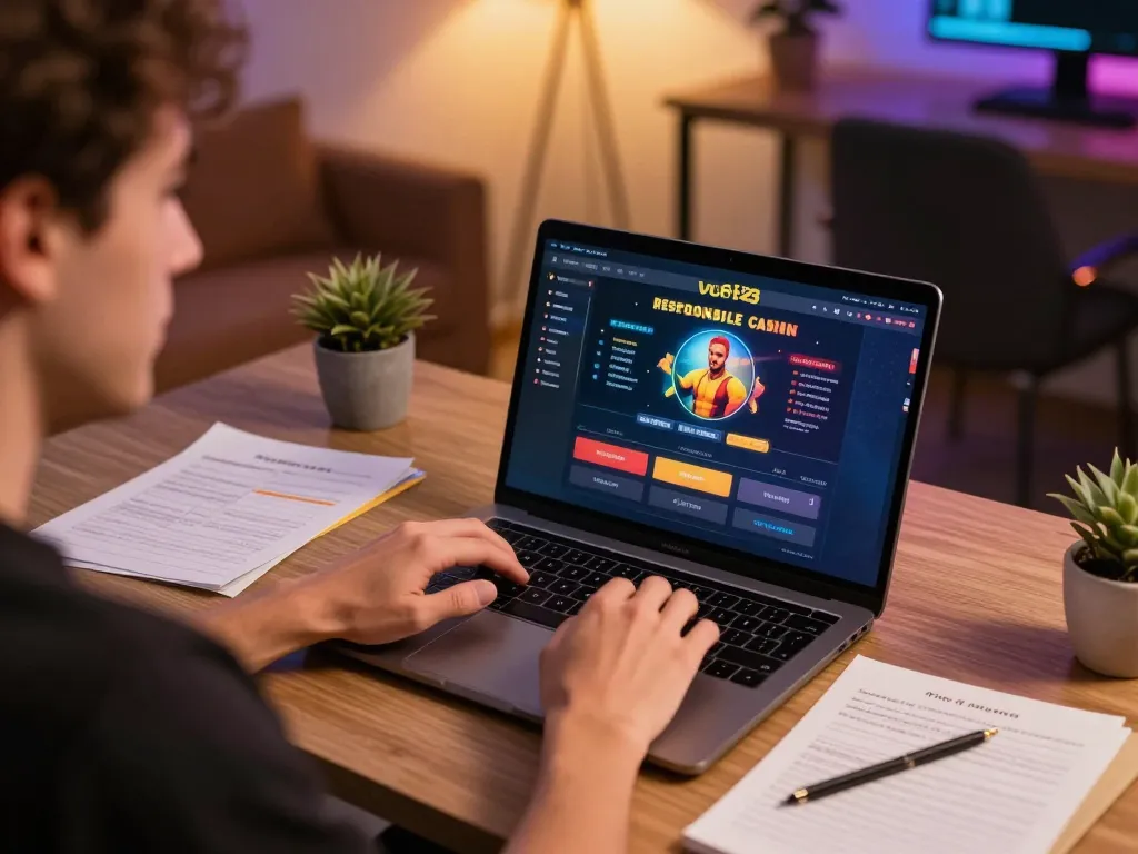 Player engaging in live vu88 online casino with strategy notes visible for optimal gameplay.
