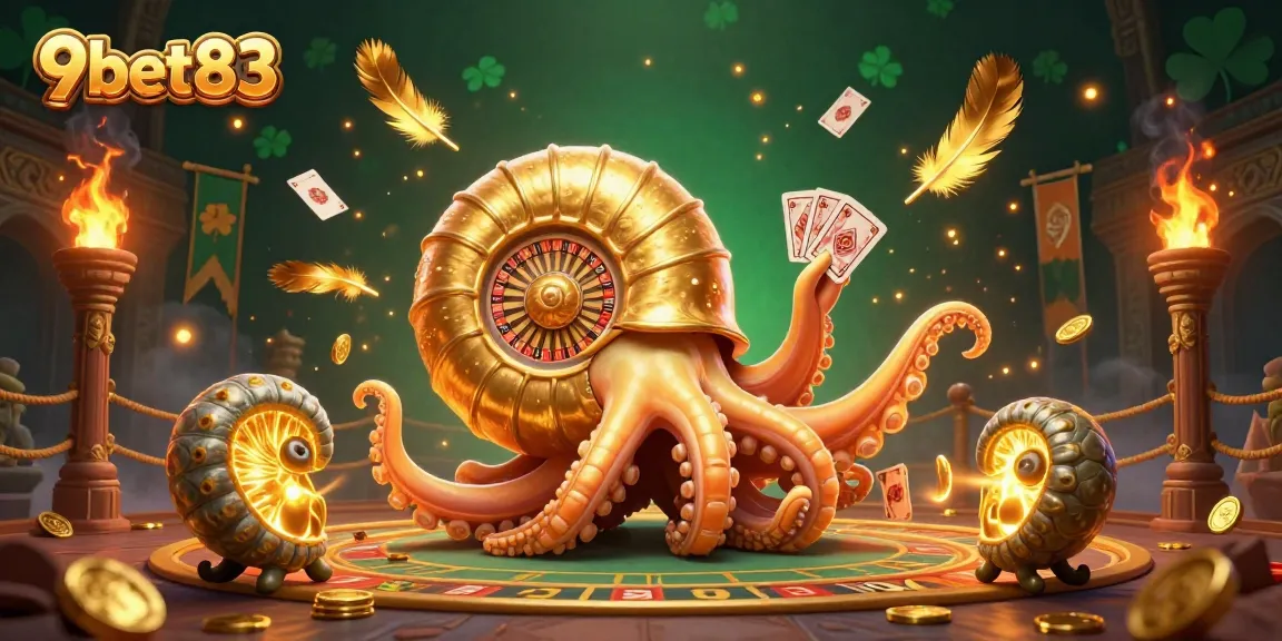 Engage in thrilling games at 9bet83 with vibrant casino elements and captivating illustrations.