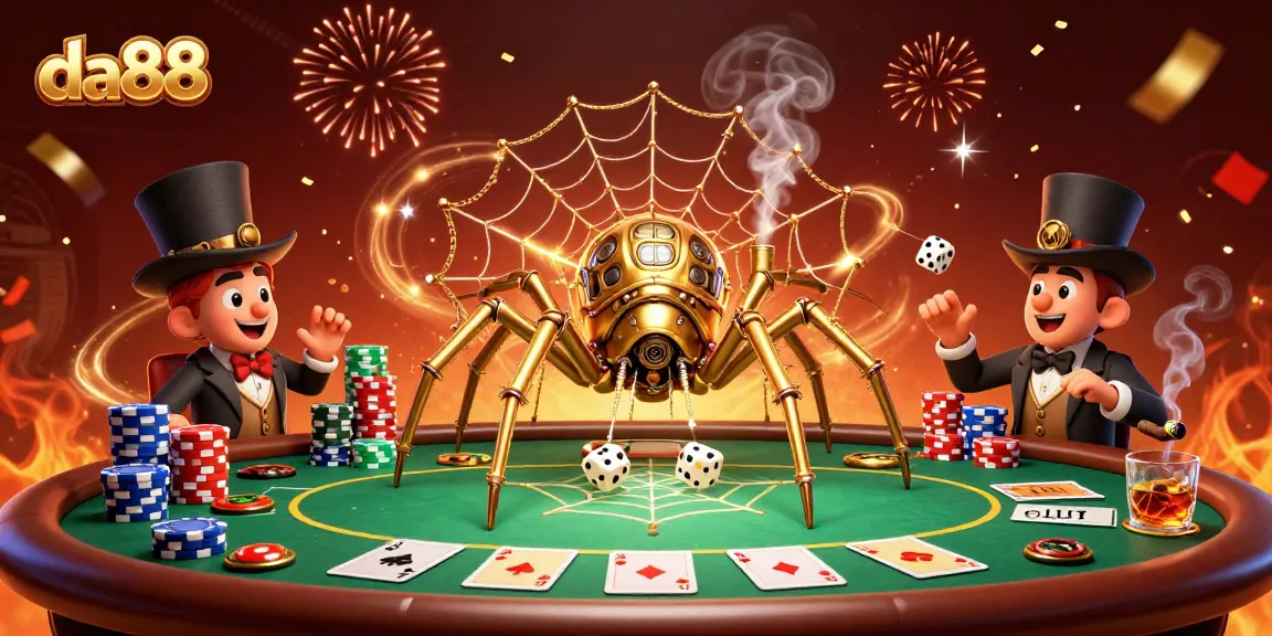 Experience thrilling poker action with da88 as the golden spider weaves its web of luck.