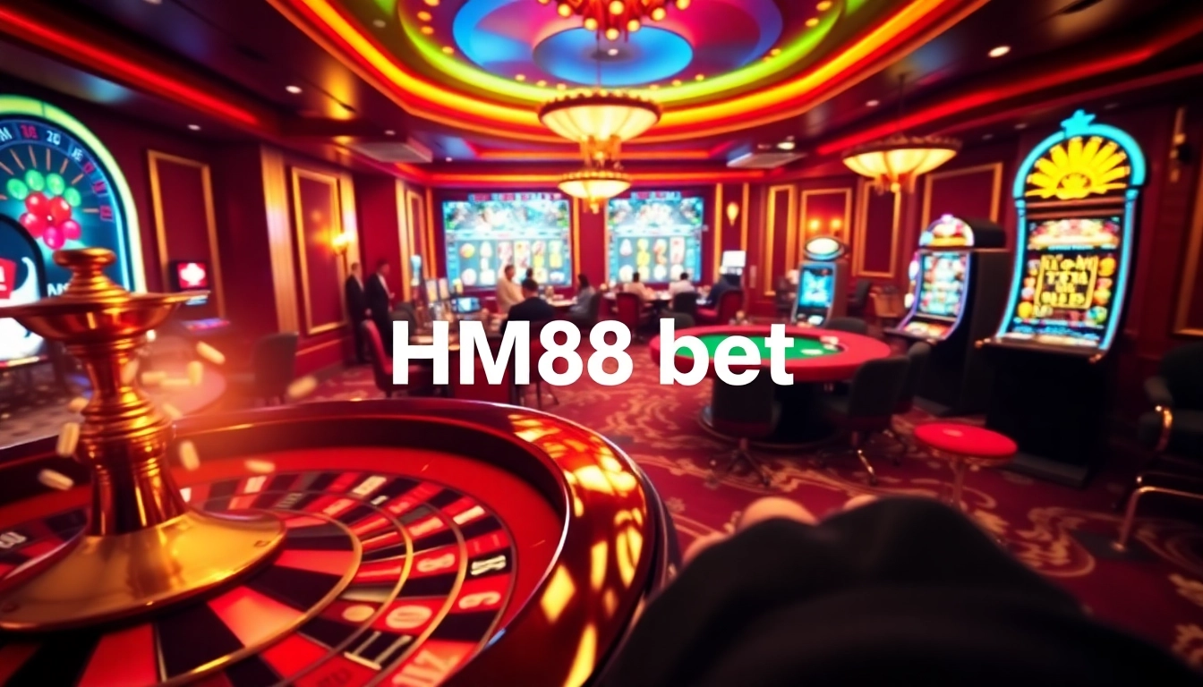 HM88 bet players enjoy an exciting casino atmosphere with roulette, poker, and slots.