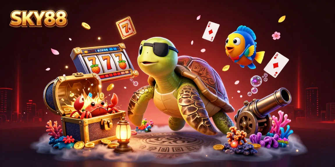 Spin into winnings with SKY88's vibrant 3D pirate casino adventure full of treasures.