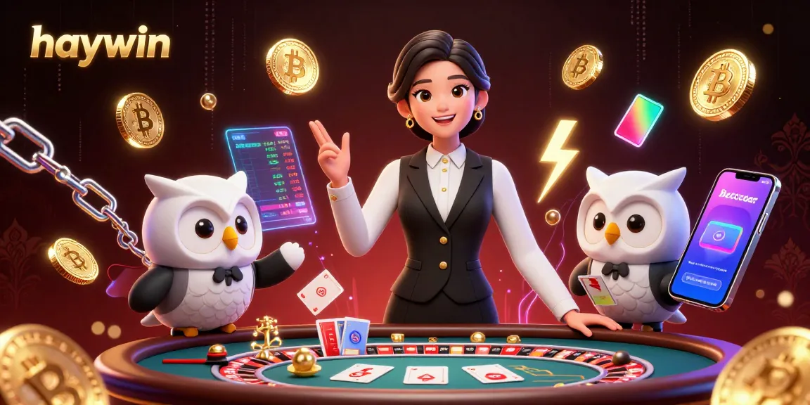 Join the exciting world of haywin with Asian dealers and vibrant casino elements glowing in this 3D illustration.