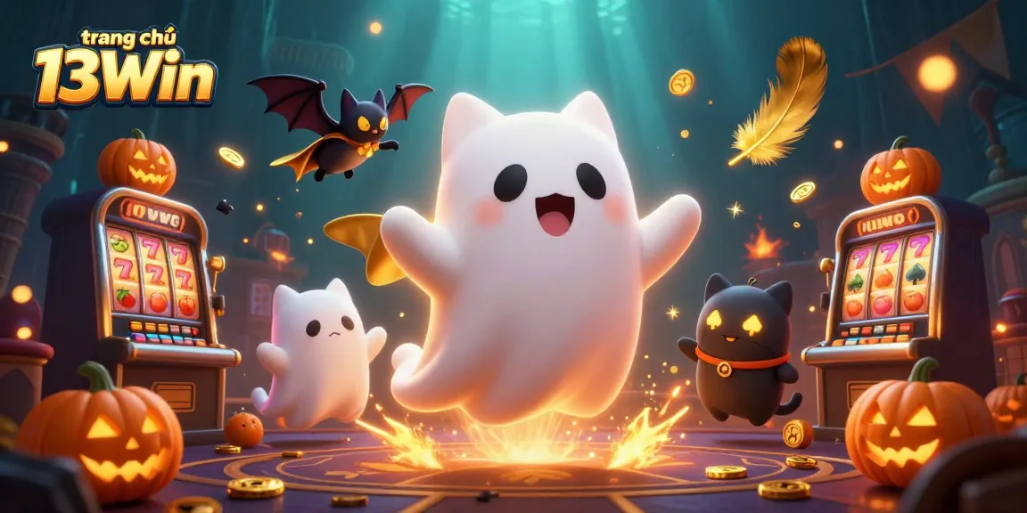 Engage with the thrilling world of trang chủ 13Win featuring a friendly ghost cat and thrilling casino elements.