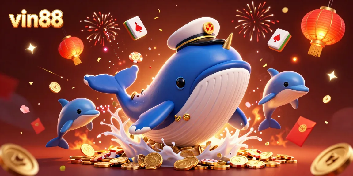 Experience thrilling gameplay with vin88 in this vibrant casino scene featuring animated sea creatures.