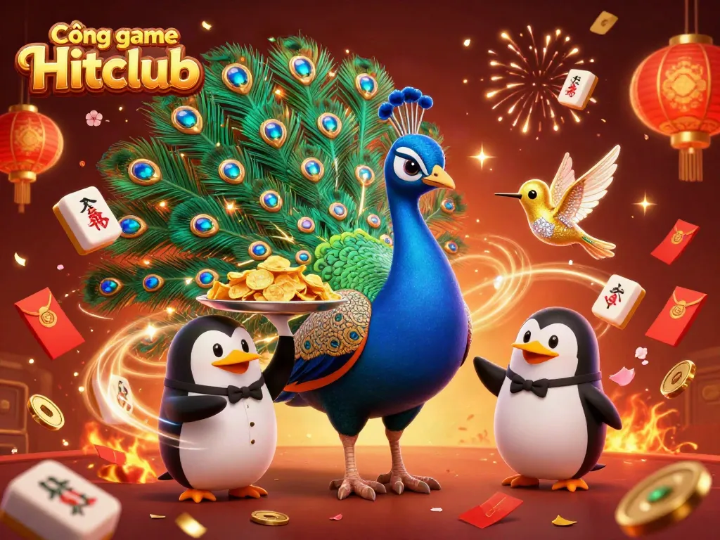Experience thrilling gaming moments at Cổng game Hitclub with exotic characters and festive elements.
