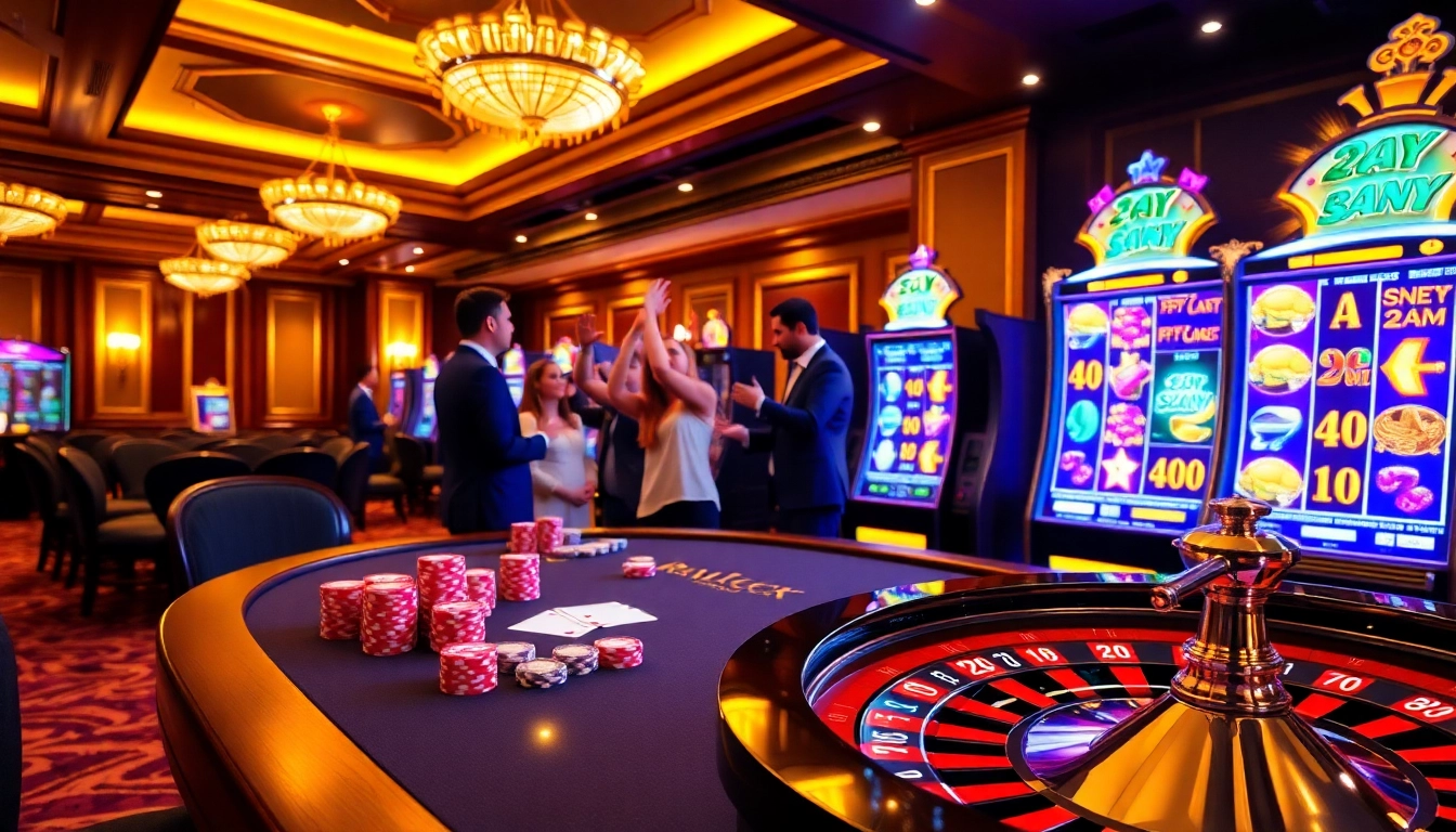 Rajaluck gaming table rich with poker chips and cards, representing luxury in gambling.
