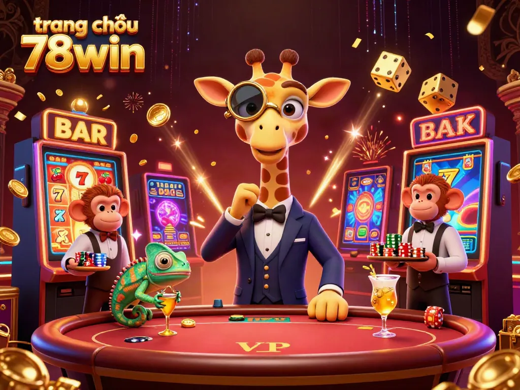 Experience thrilling gaming at trang chủ 78win with vibrant 3D characters and dynamic casino elements.