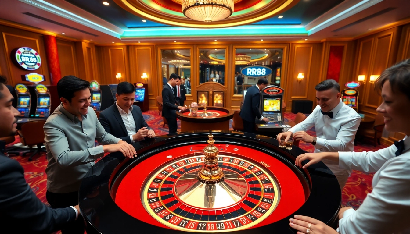 Experience the thrill of gambling at RR88 with vibrant roulette and poker games.