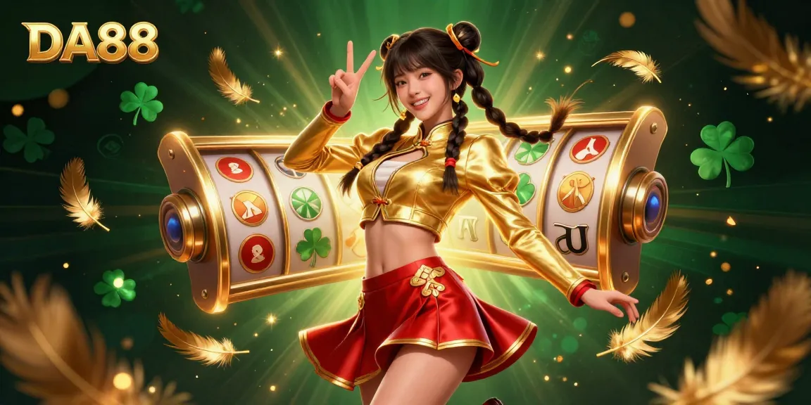 Engage in thrilling slots with DA88 in a vibrant casino dynamic scene filled with action.