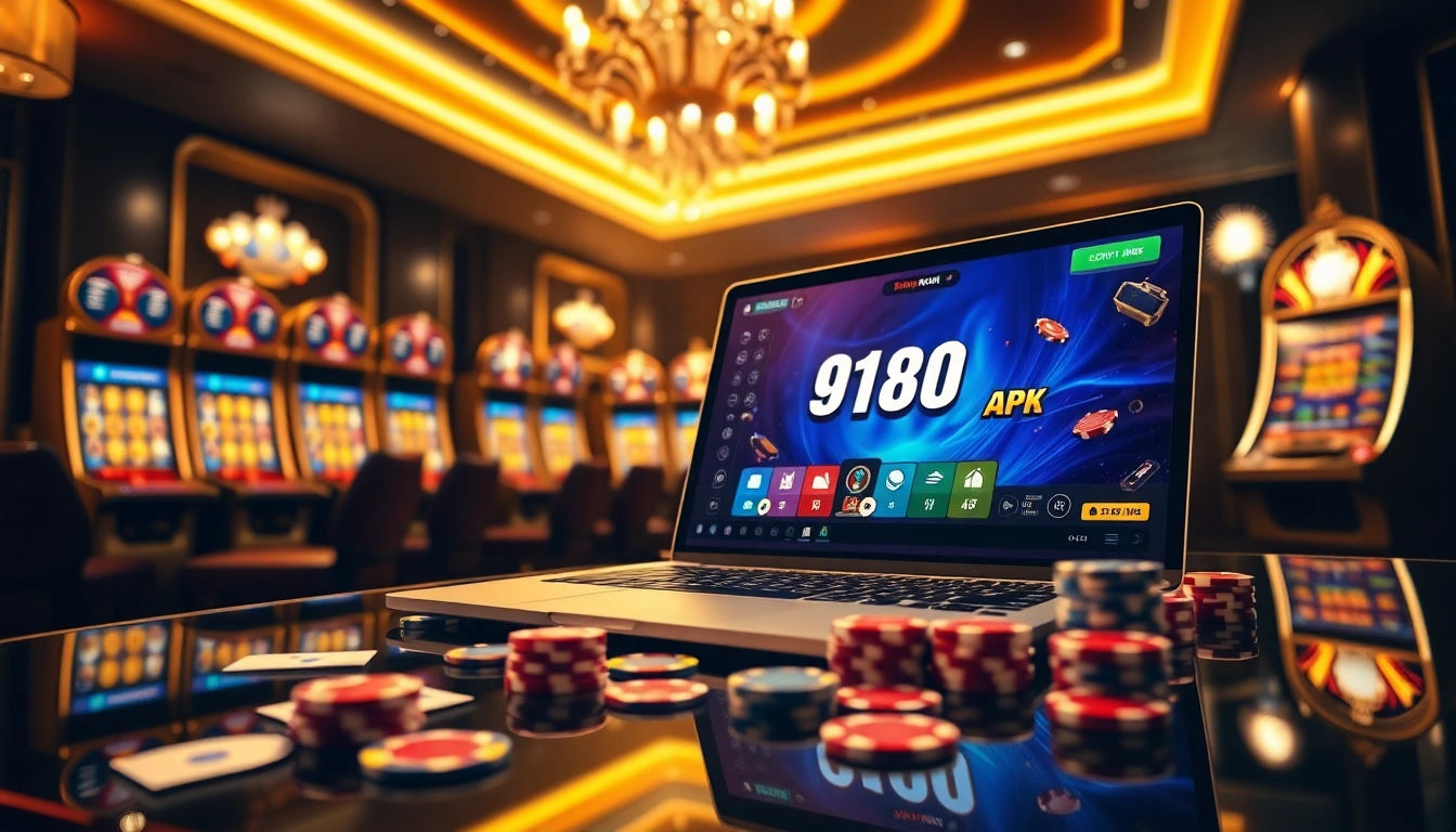 Exciting online gambling scene featuring 918kaya APK with vibrant graphics and interactive elements.