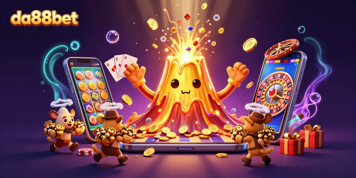 Win big with da88bet in this vibrant casino illustration showcasing epic treasures.