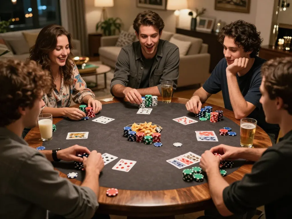 Play poker in a cozy home setting with friends for cm88's online gaming strategy