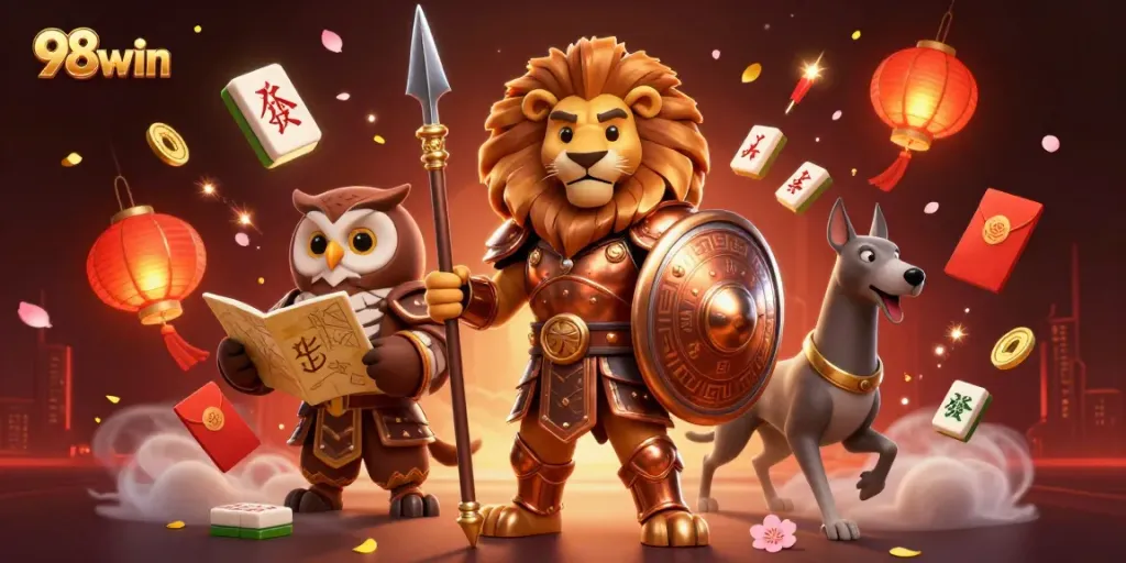 Experience thrilling gameplay with 98win in a vibrant casino scene filled with excitement.