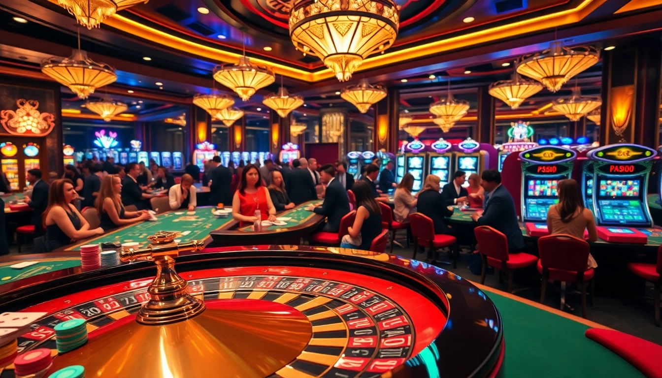 Experience the excitement of casino gaming at 88 vn, featuring vibrant tables and thrilling slot machines.