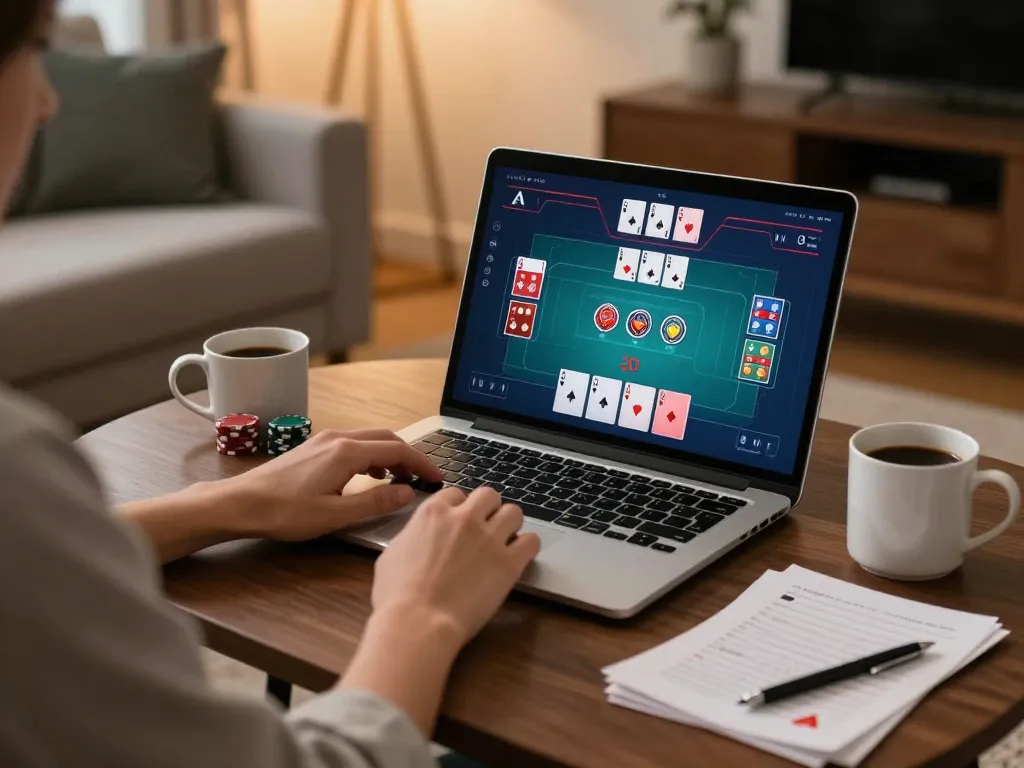 Engage in strategic poker gameplay at top88pq.com on a cozy home setup.