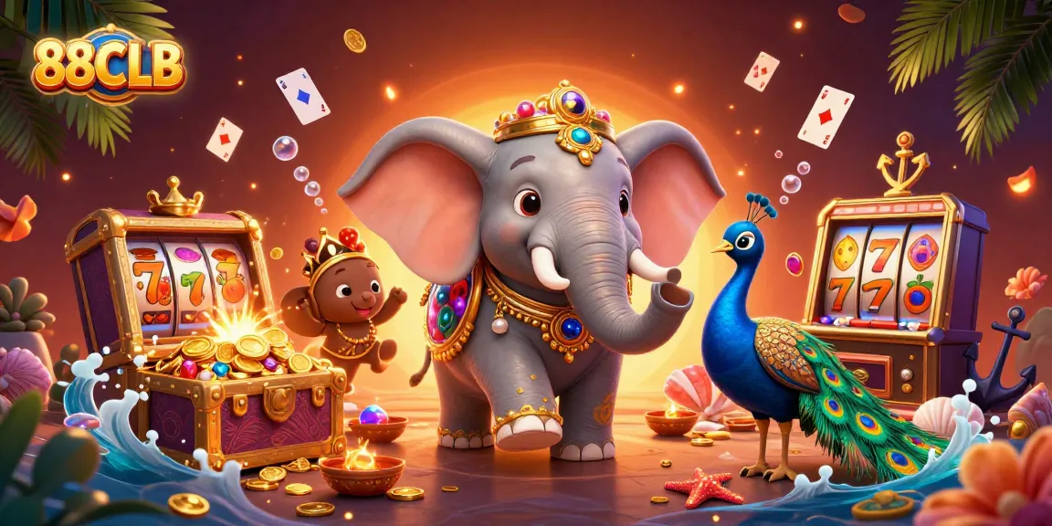 Experience exciting gameplay at 88CLB with slots and colorful casino elements in an engaging 3D environment.