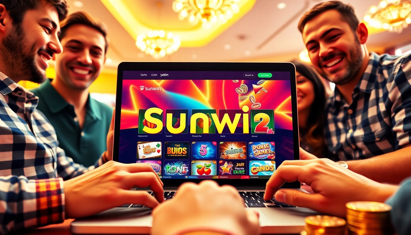 Sunwin gaming platform showcasing a modern user interface and vibrant game graphics to attract players.