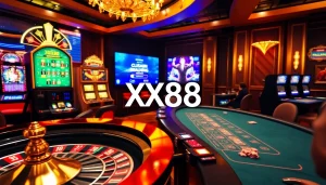 Experience the excitement of nhà cái xx88 with vibrant casino visuals and engaging gaming atmosphere.
