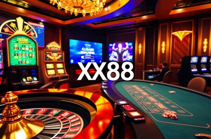 Experience the excitement of nhà cái xx88 with vibrant casino visuals and engaging gaming atmosphere.
