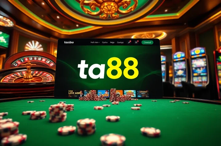 Experience thrilling online gambling with ta88's immersive casino interface and dynamic game elements.