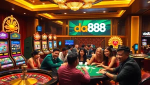 Experience the thrill of gambling at da88 with engaging poker gameplay in a luxurious casino.
