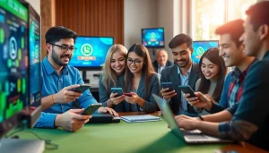 Engaging scene depicting PP9WIN deposit PNG with customer support via WhatsApp, highlighting digital gaming.