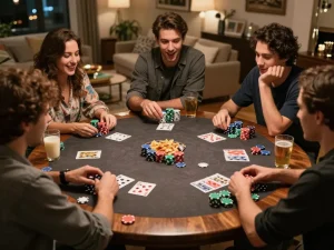 Play poker in a cozy home setting with friends for cm88's online gaming strategy