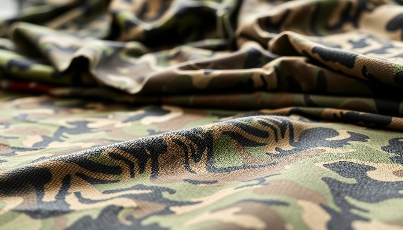 Bekijk prachtige camouflage stoffen met diverse patronen en texturen.