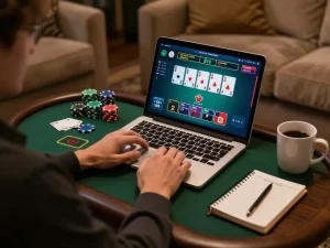 Engage in Khuyến mãi lucky88 while playing live blackjack online in a cozy home setting