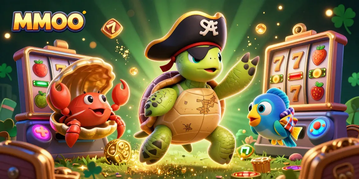 Experience the thrill of MMOO gaming with vibrant characters and exciting casino symbols in this stunning illustration.