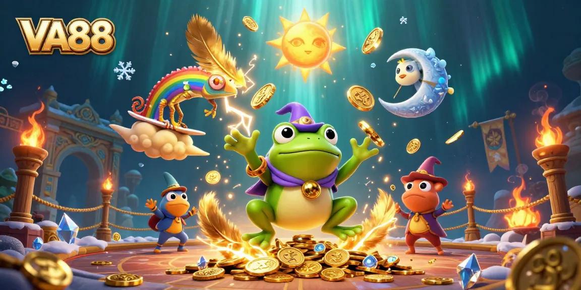 Experience the thrill of VA88 with a magical scene of luck and winnings in a vibrant casino